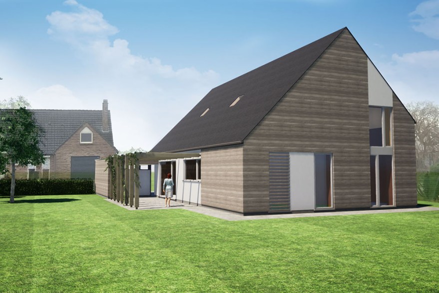 Construction d'une habitation passive à Dergneau